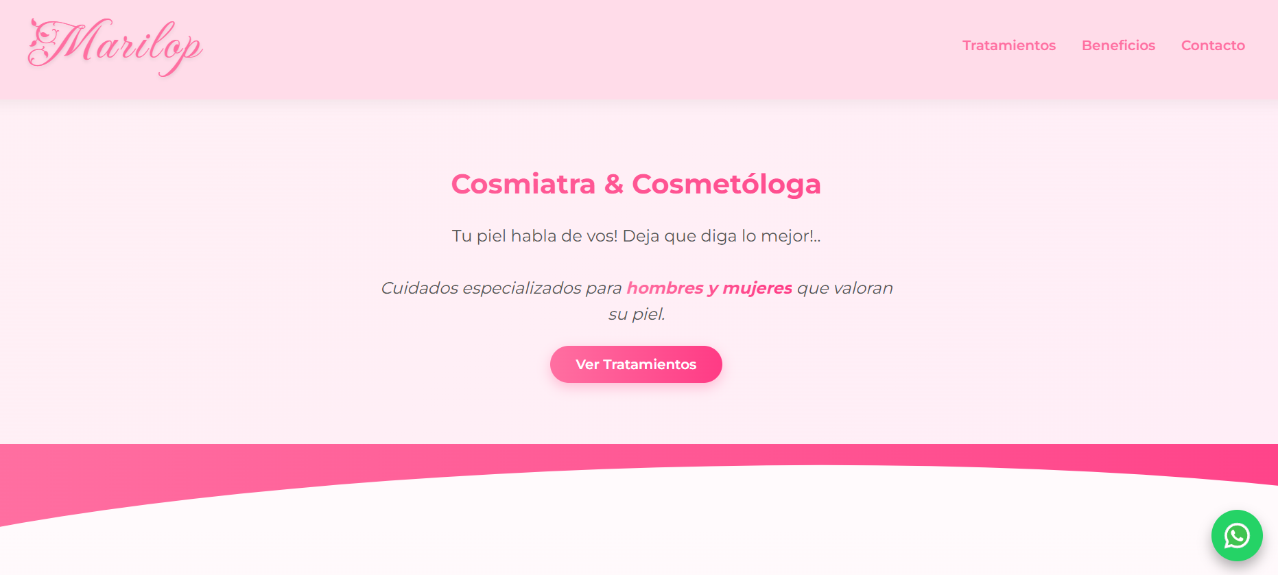 Sitio web de Marilop, cosmiatra y cosmetóloga